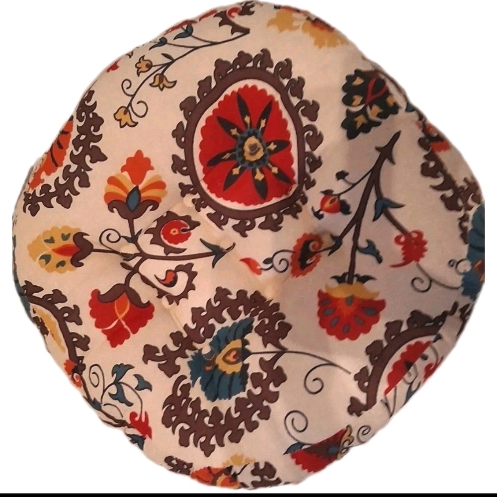 Vibrant Floral Accent Pillow